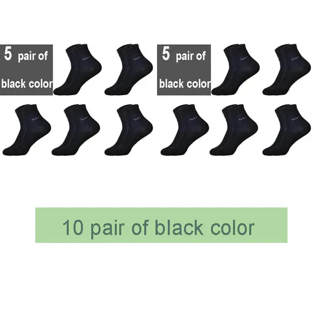 10Pairs/Lot Men Bamboo Socks Comfortable Breathable Casual Business Men&#39;S Crew Socks High Qualit