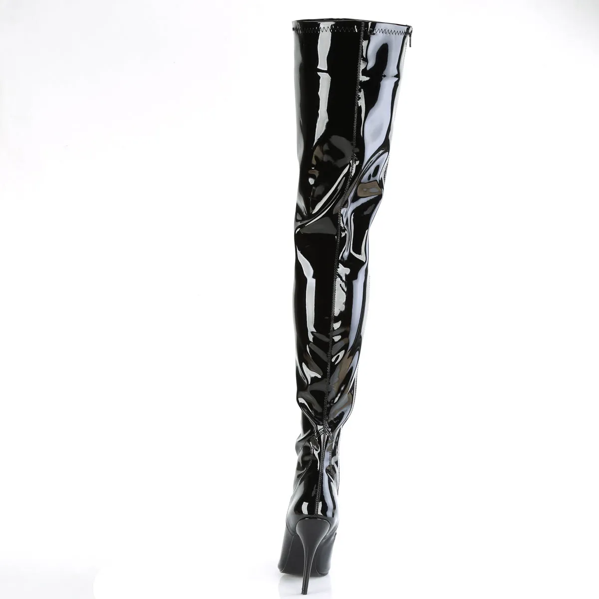 5 Inch Heel SEDUCE-4000 Black Stretch Patent