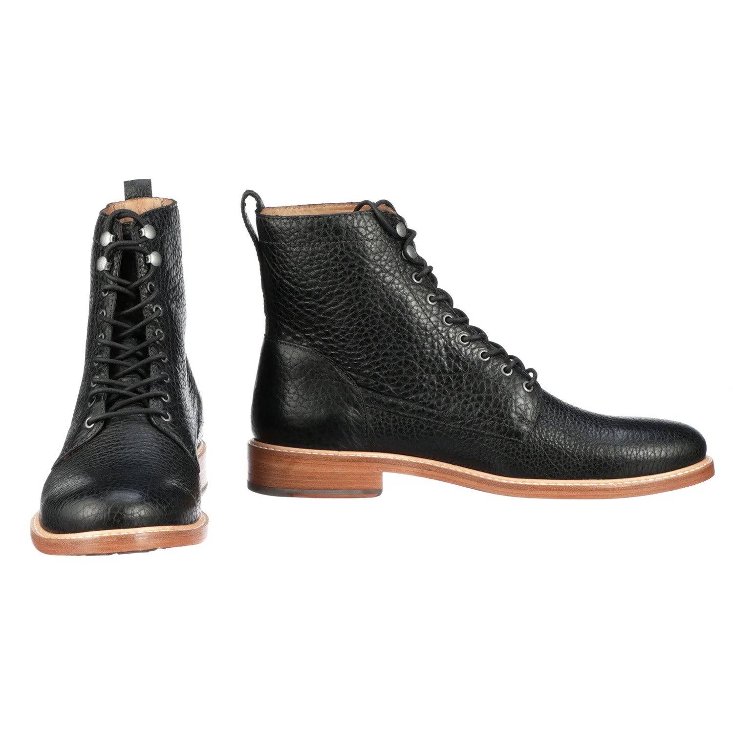 6" Lace Up Derby Boot :: Black