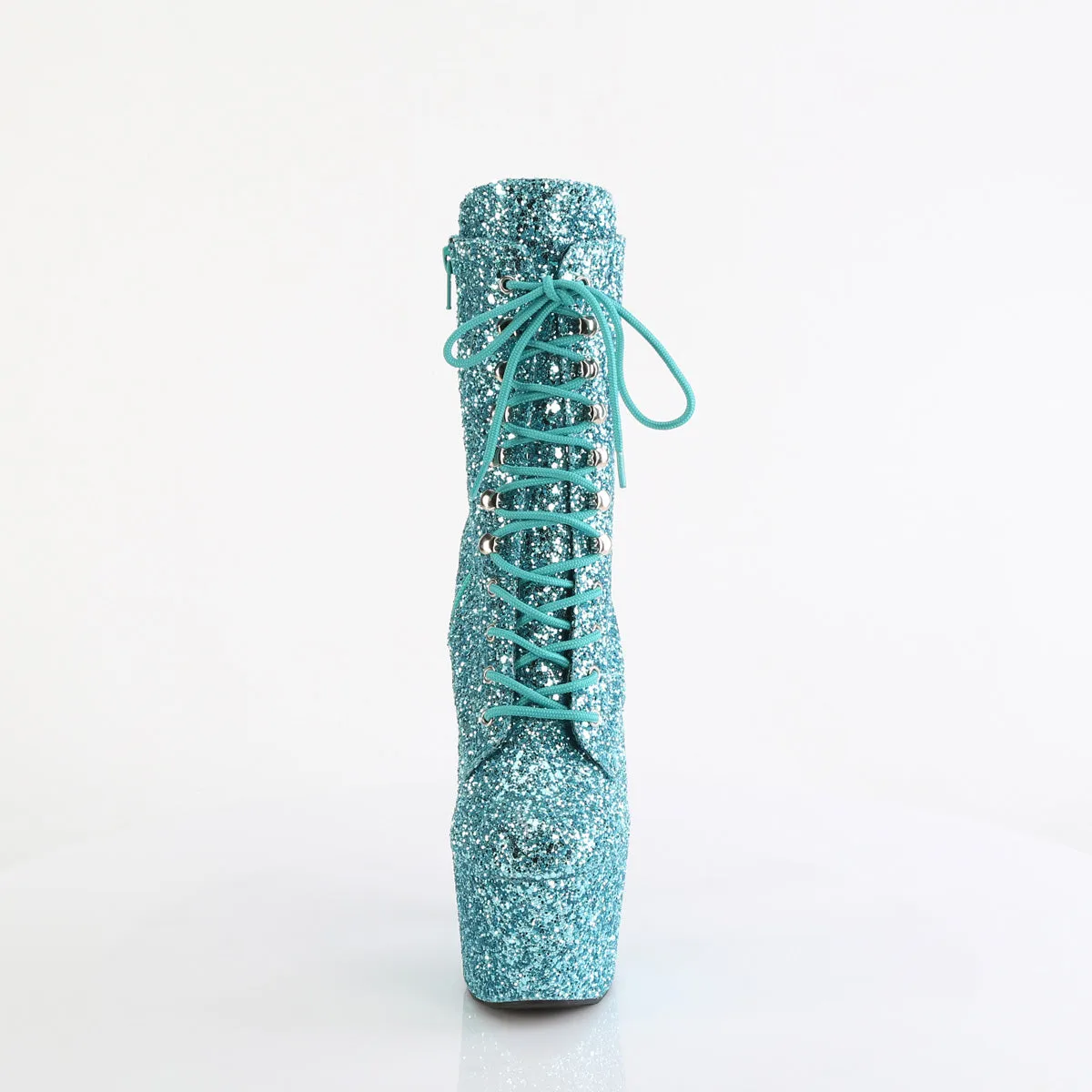 7 Inch Heel ADORE-1020GWR Turquoise Glitter