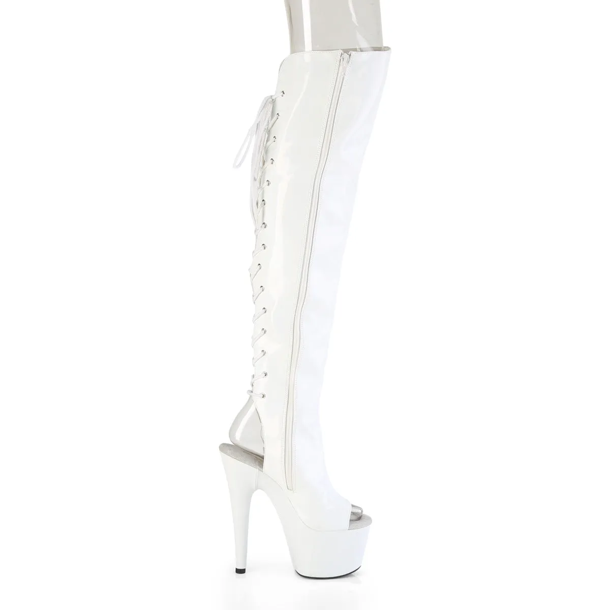 7 Inch Heel ADORE-3019HWR White Holo