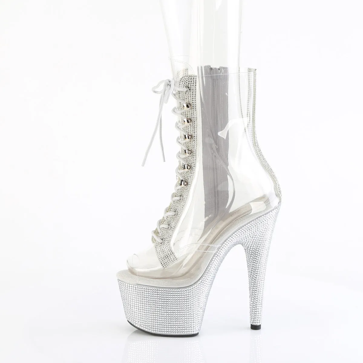 7 Inch Heel BEJEWELED-1021C-2 Clear Rhinestone