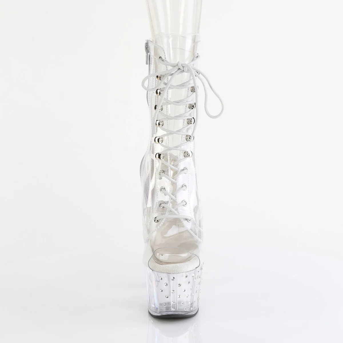 7 Inch Heel STARDUST-1021C-7 Clear Rhinestone