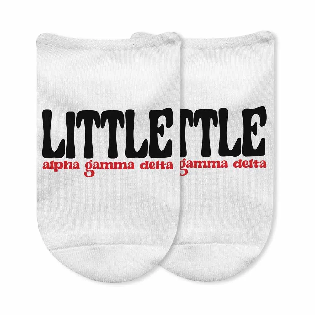 Alpha Gamma Delta No Show Socks for Bigs and Littles