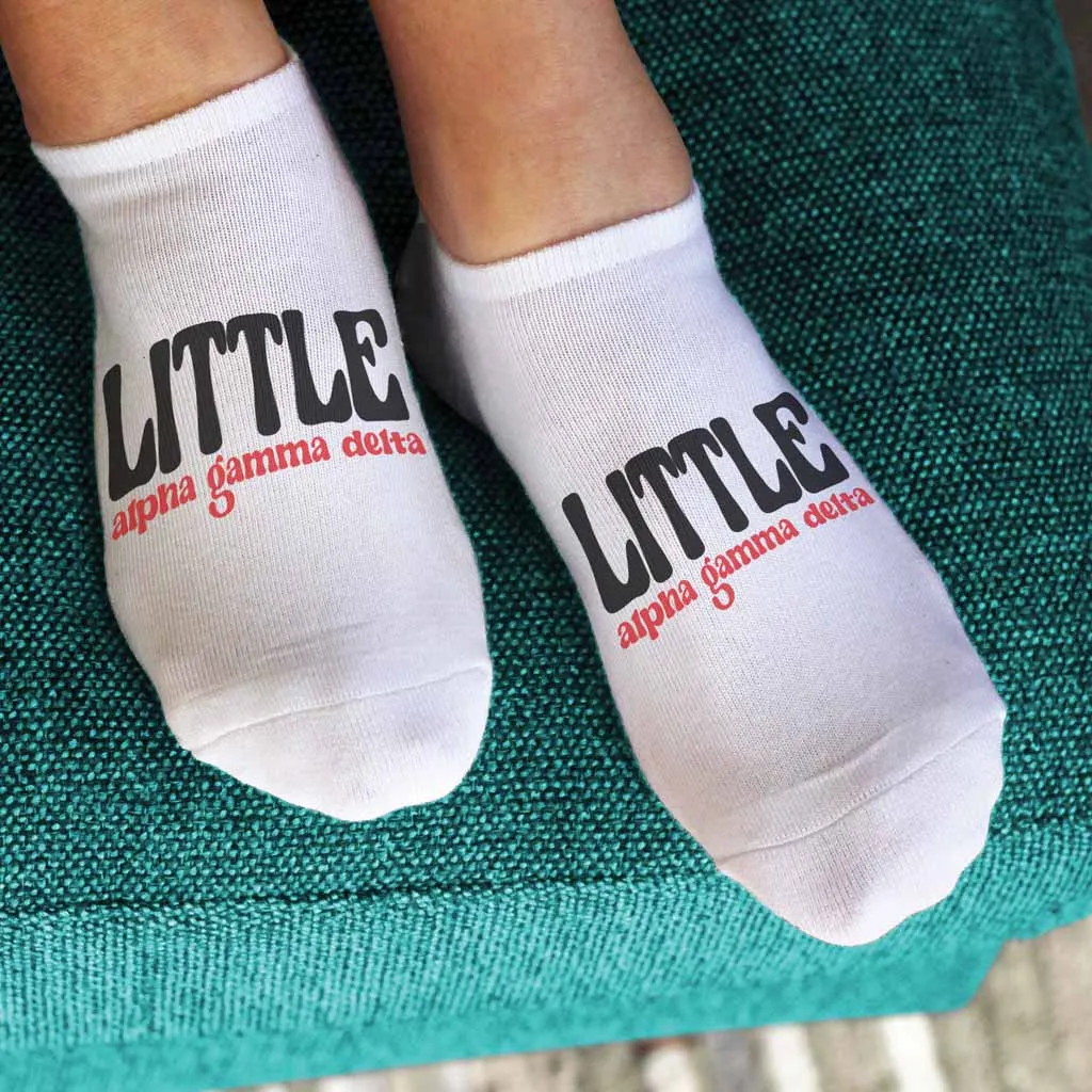 Alpha Gamma Delta No Show Socks for Bigs and Littles