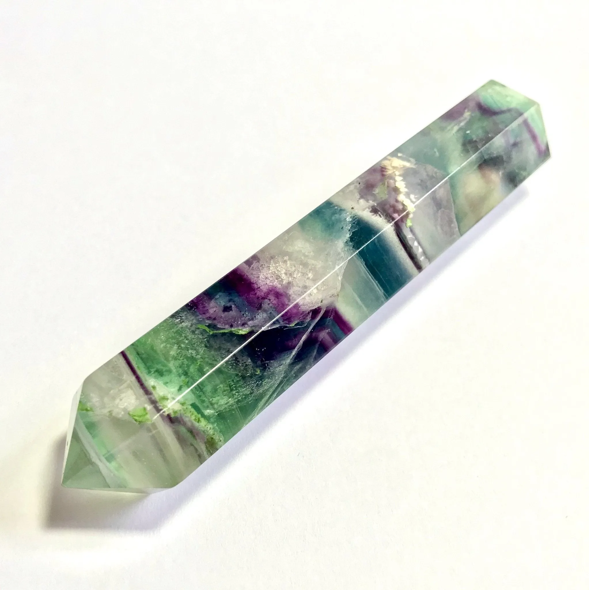 Between Space and Time Fluorite Wand