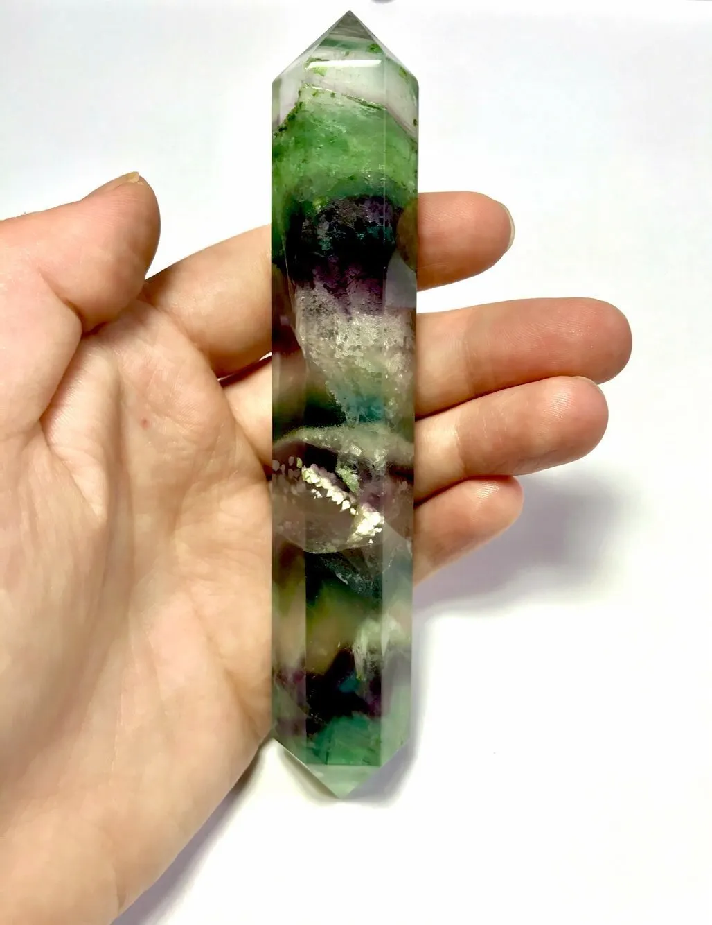 Between Space and Time Fluorite Wand