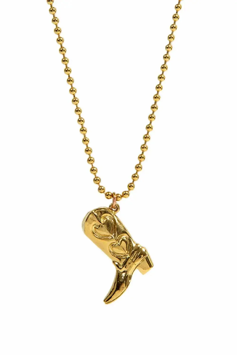 Boot Necklace Gold