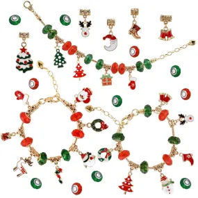 Christmas DIY Charm Bracelet Making Kit (53 pcs) for Girl Teens & Kids