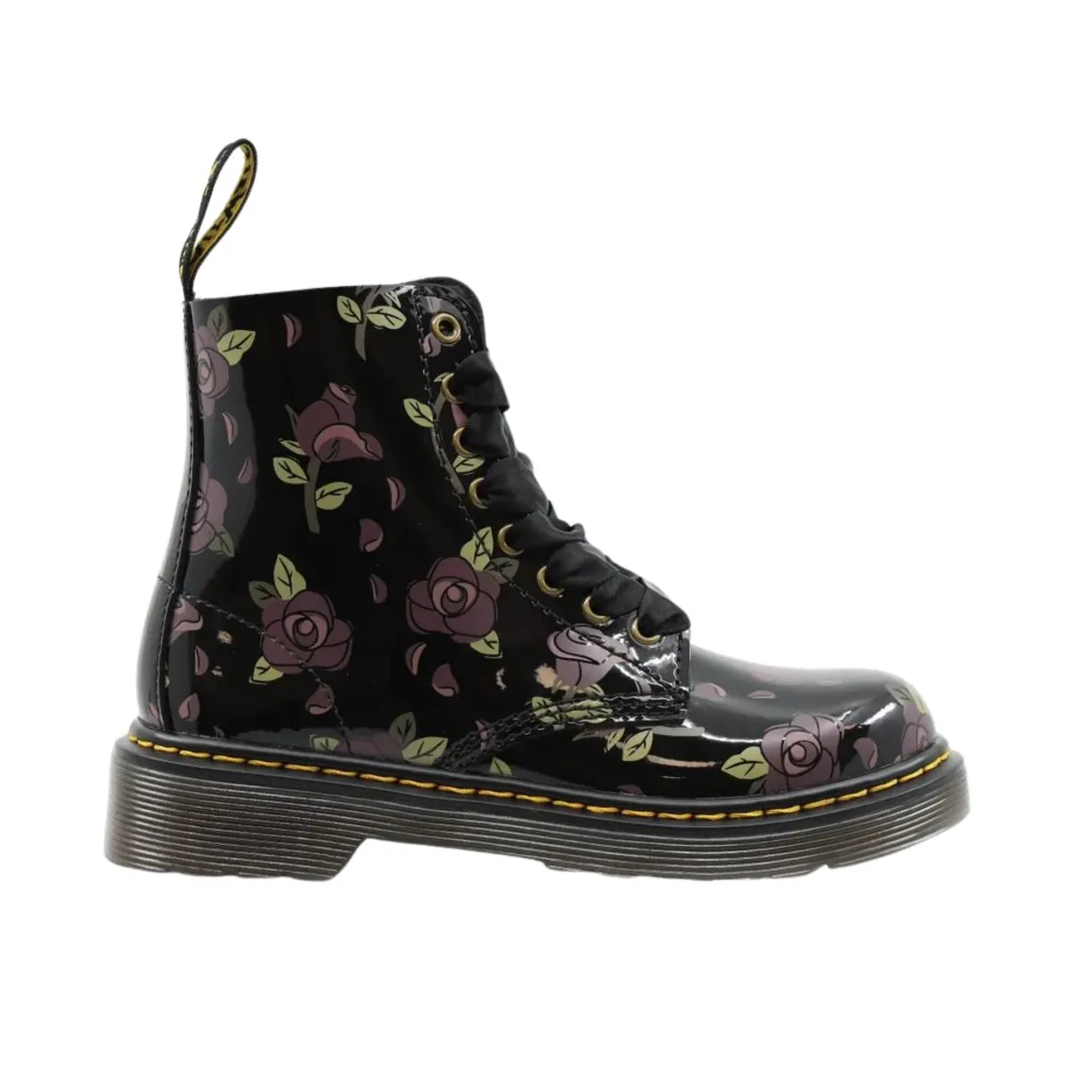 Dr Martens Girl's (Sizes 11-4) 1460 Decayed Rose Patent