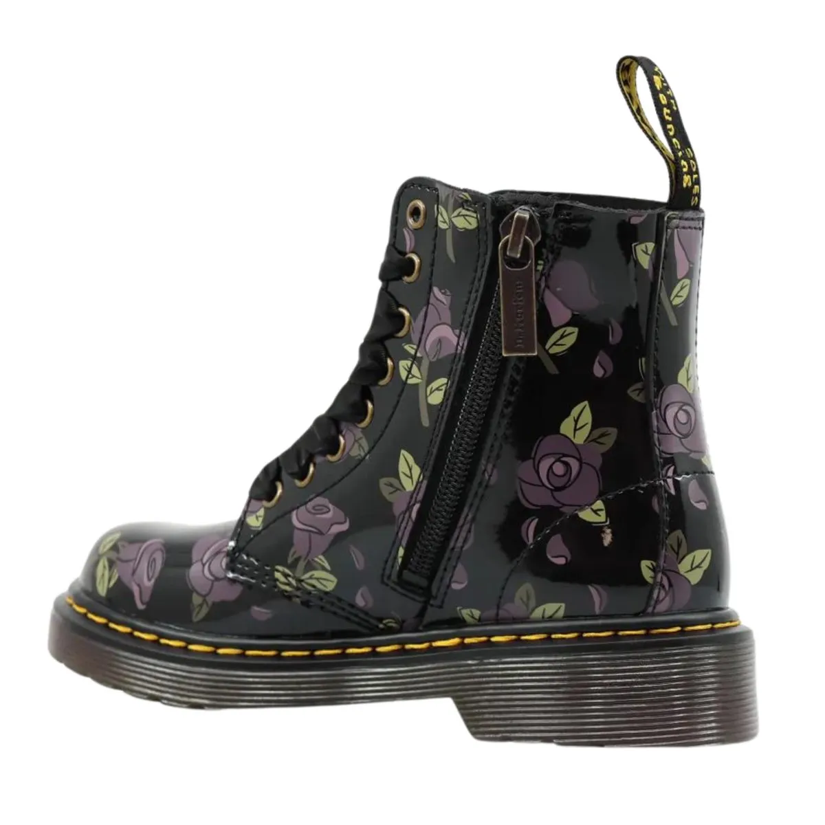 Dr Martens Girl's (Sizes 11-4) 1460 Decayed Rose Patent