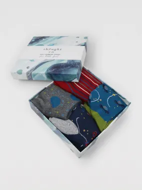 Franky Space Kids Bamboo 4 Sock Gift Box