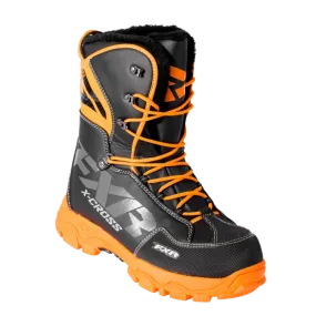 FXR X Cross Snowmobile Boot Black/Orange