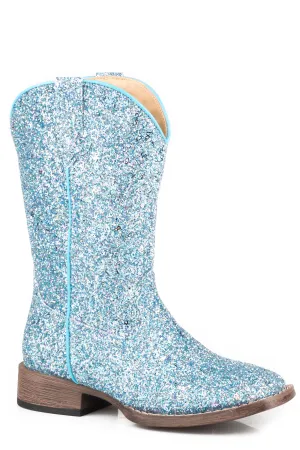 Girl’s BLUE MULTI GLITTER VAMP