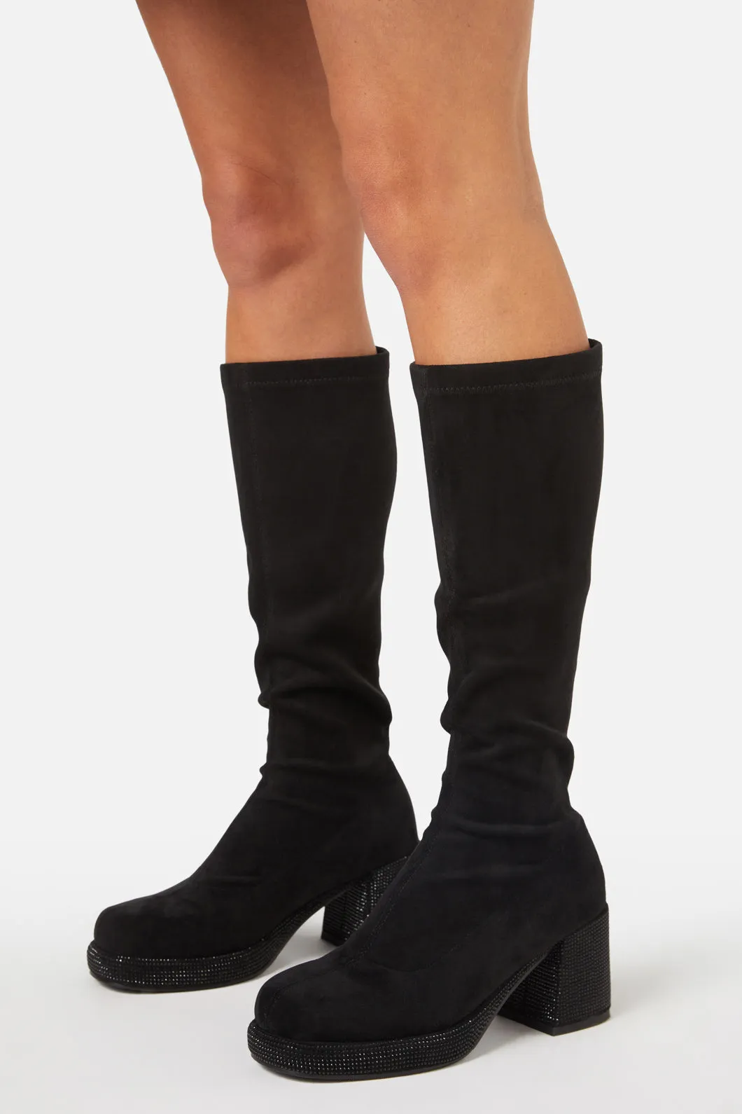 Glitter Sole Knee Boot