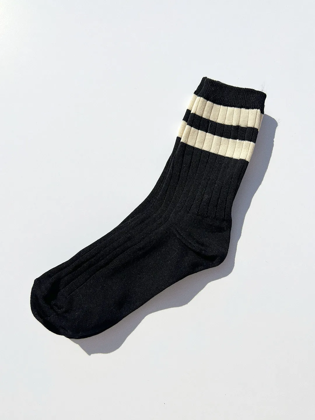 Her Varsity Sock - Black