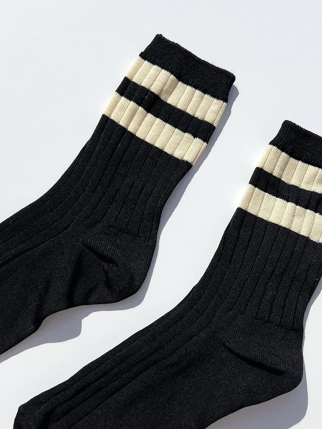 Her Varsity Sock - Black