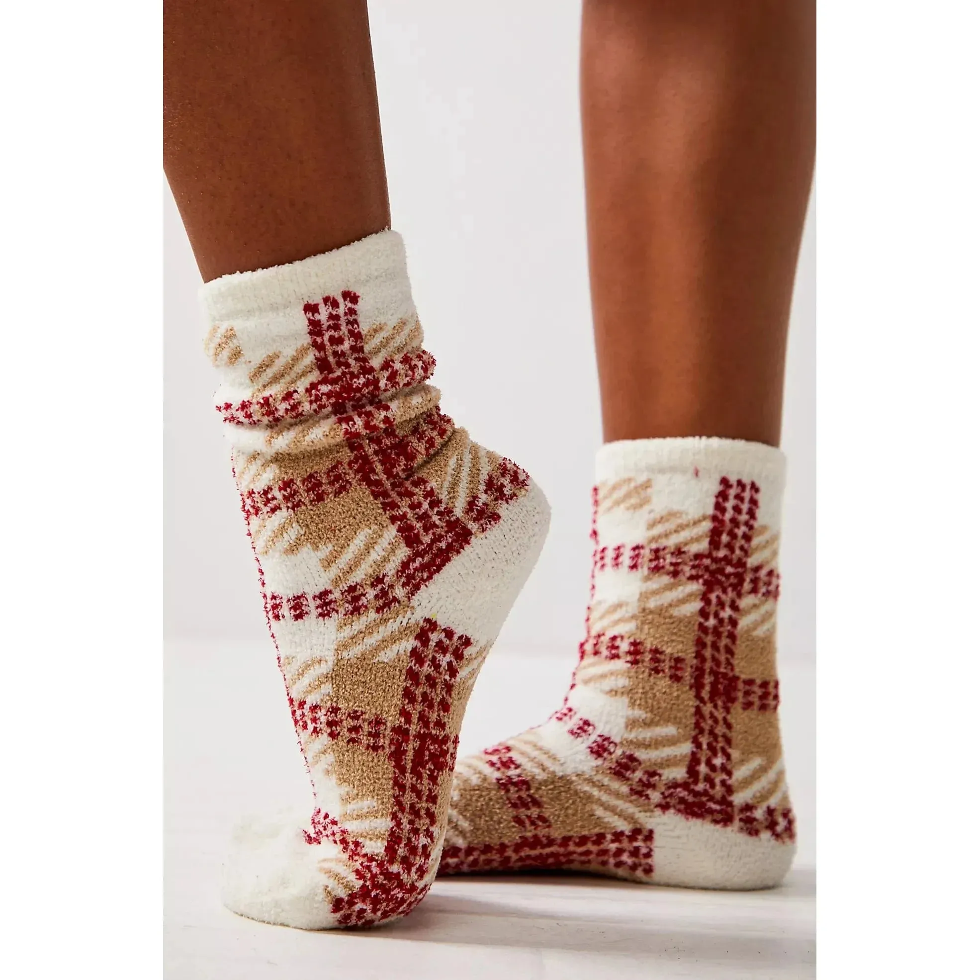 Hilarie Plaid Crew Socks