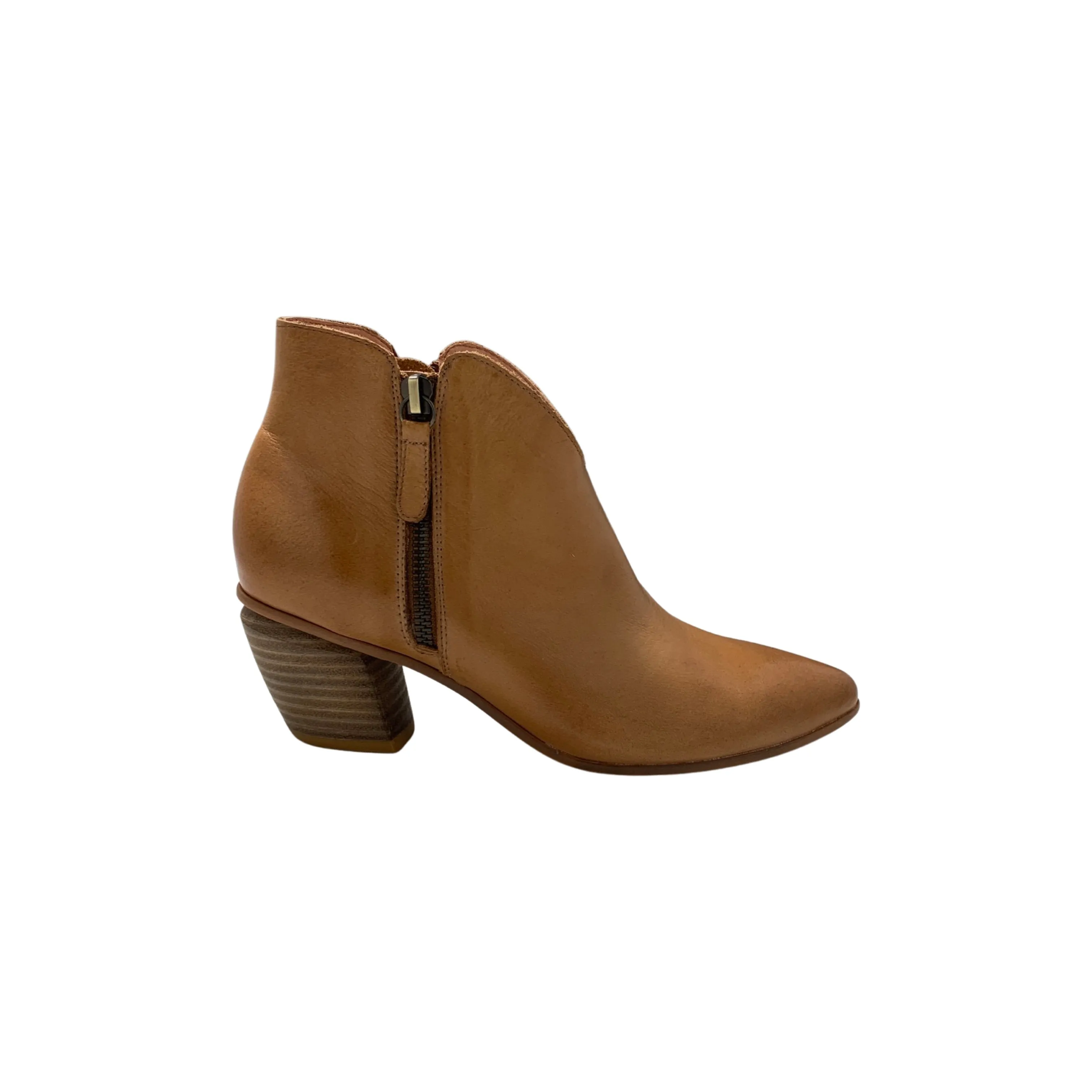 Josky Tan Leather Ankle Boot