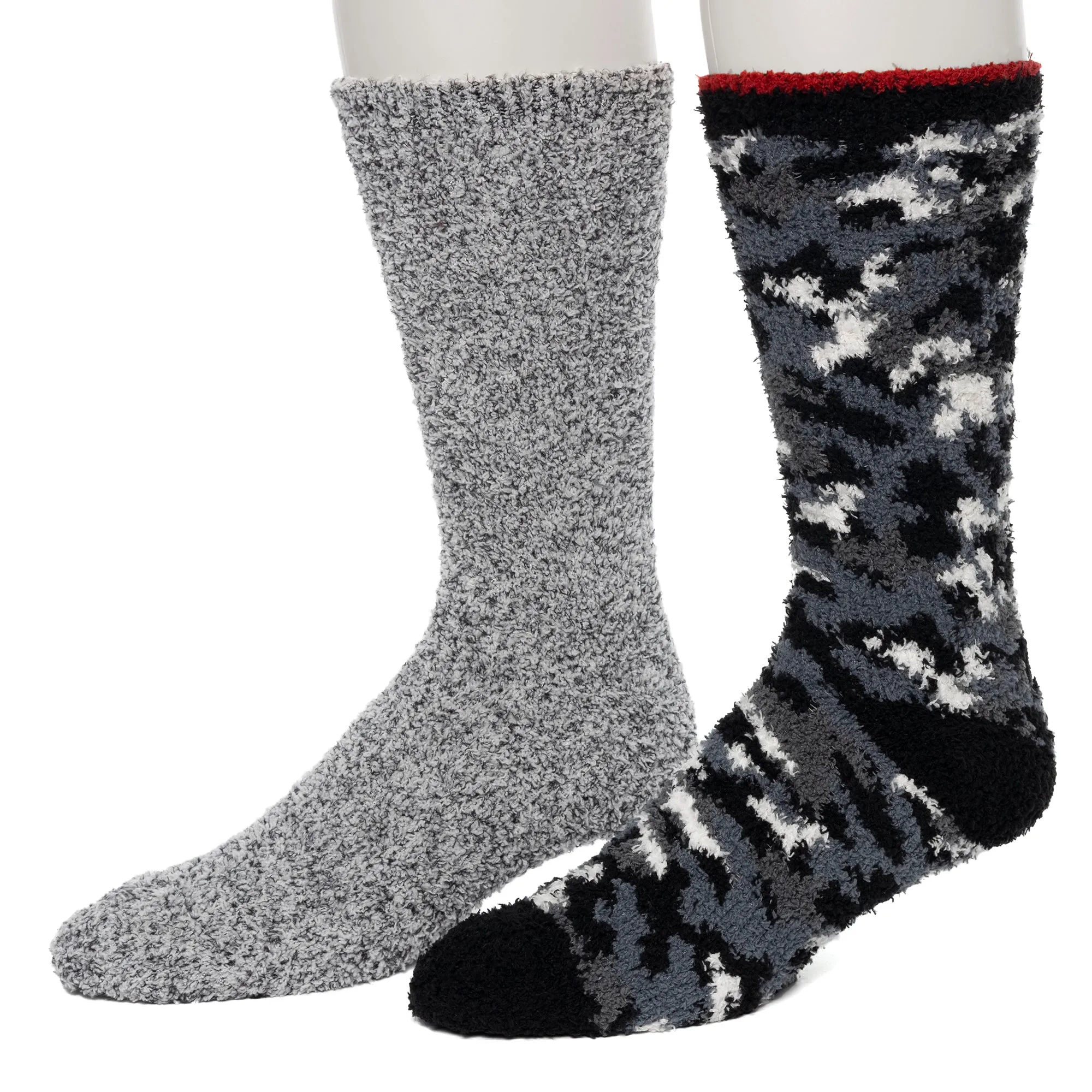 Mens Camo Cozy Crew Sock 2PK