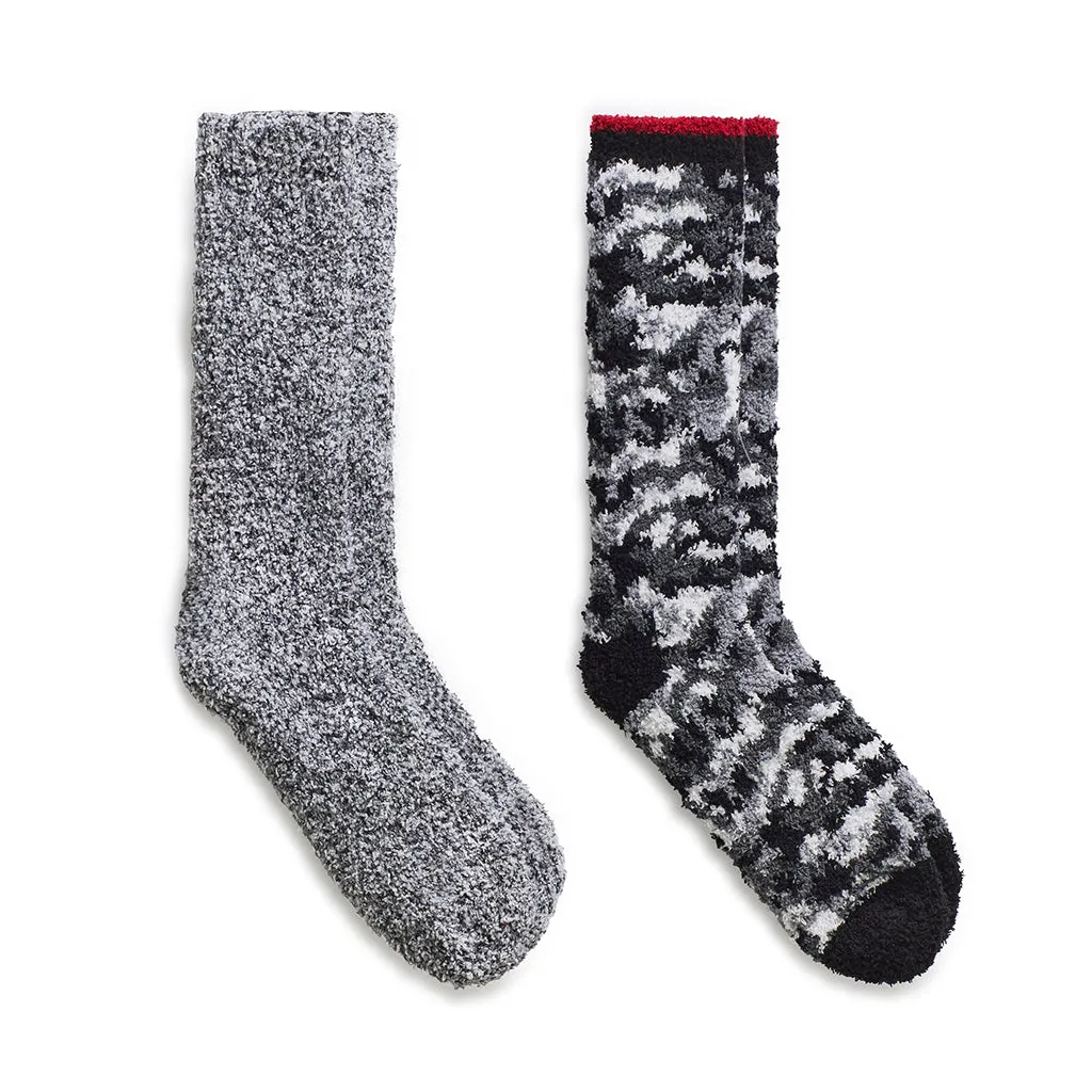 Mens Camo Cozy Crew Sock 2PK