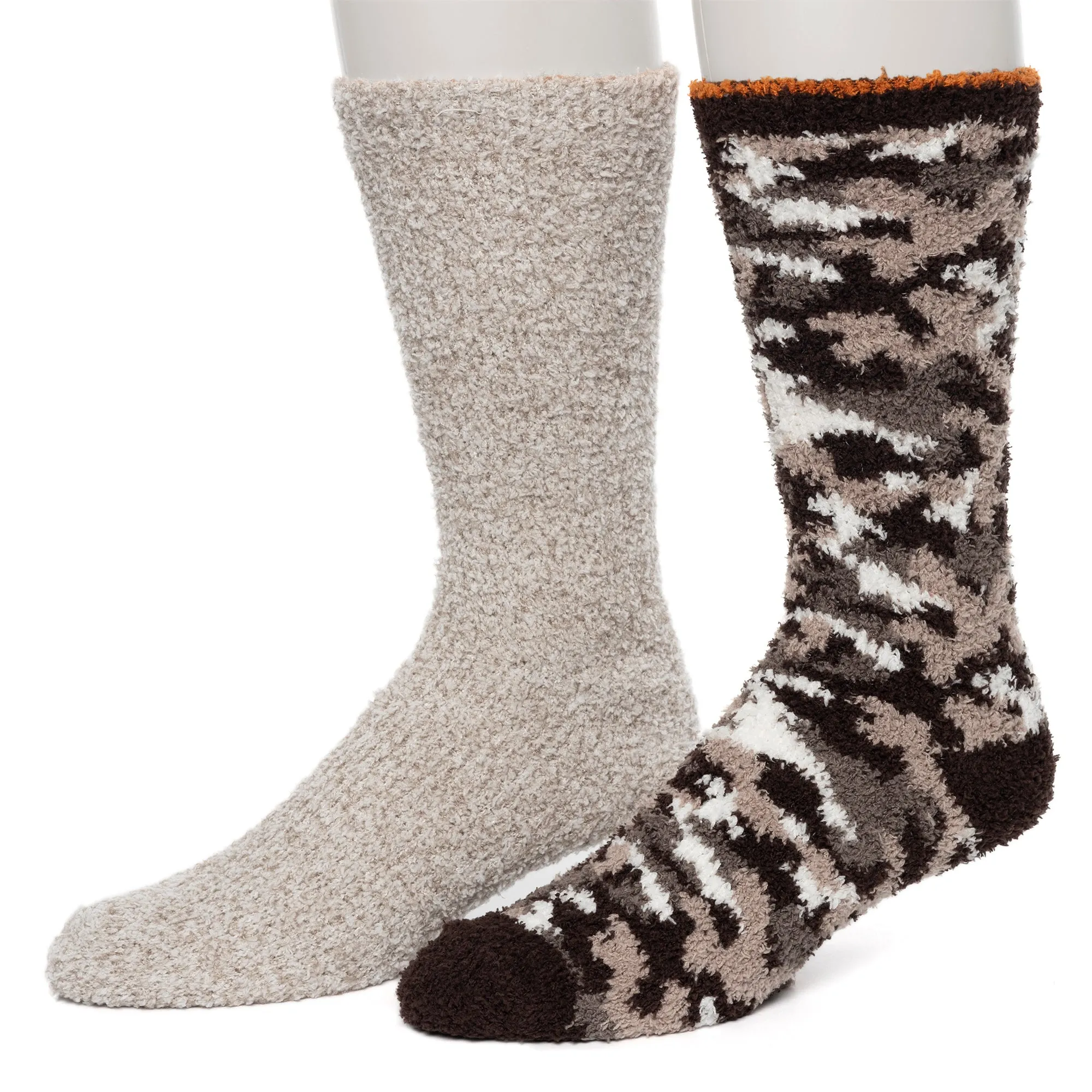 Mens Camo Cozy Crew Sock 2PK