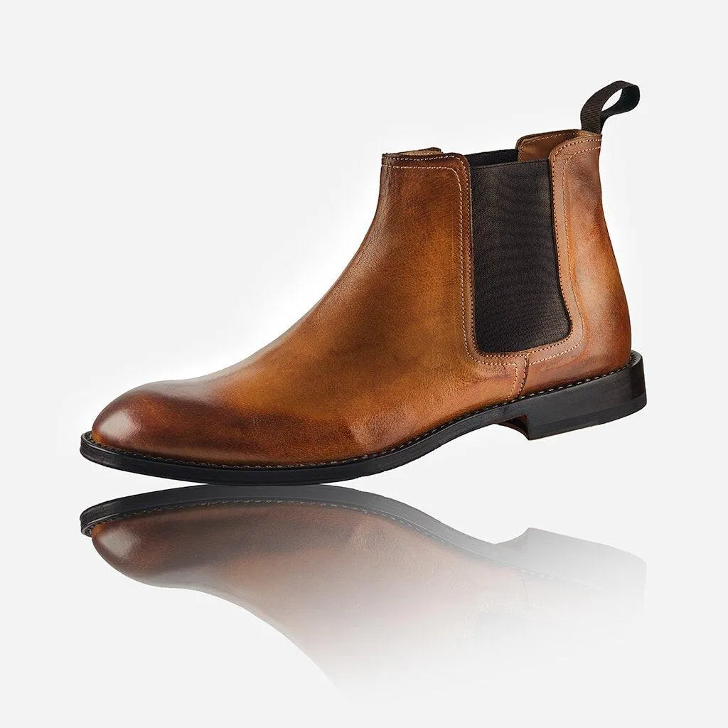 Men's Leather Chelsea Boot, Tan