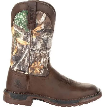 Rocky Men's Original Ride FLX 12" WP Western Boot - Camo - RKW0253