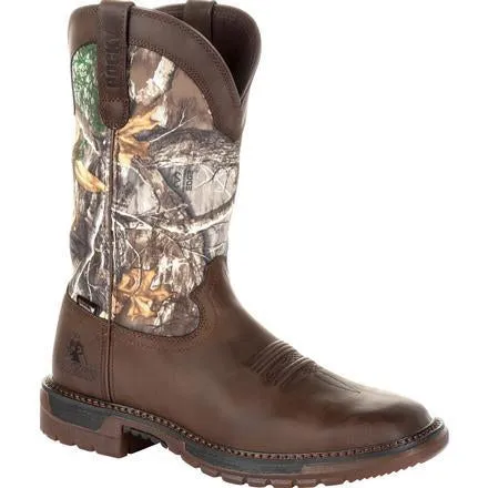 Rocky Men's Original Ride FLX 12" WP Western Boot - Camo - RKW0253