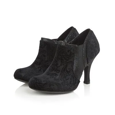 Ruby Shoo Juno Black Velvet Shoe Boot