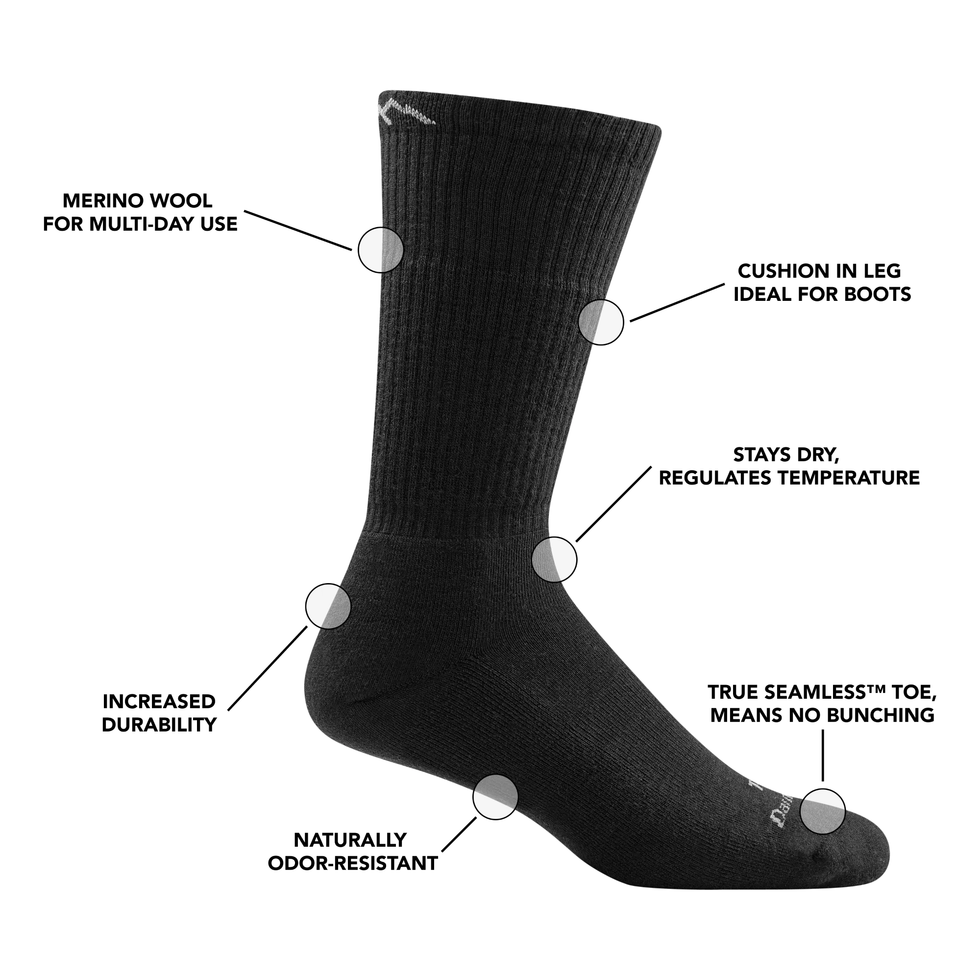 T4022 Boot Midweight Tactical Sock with Full Cushion