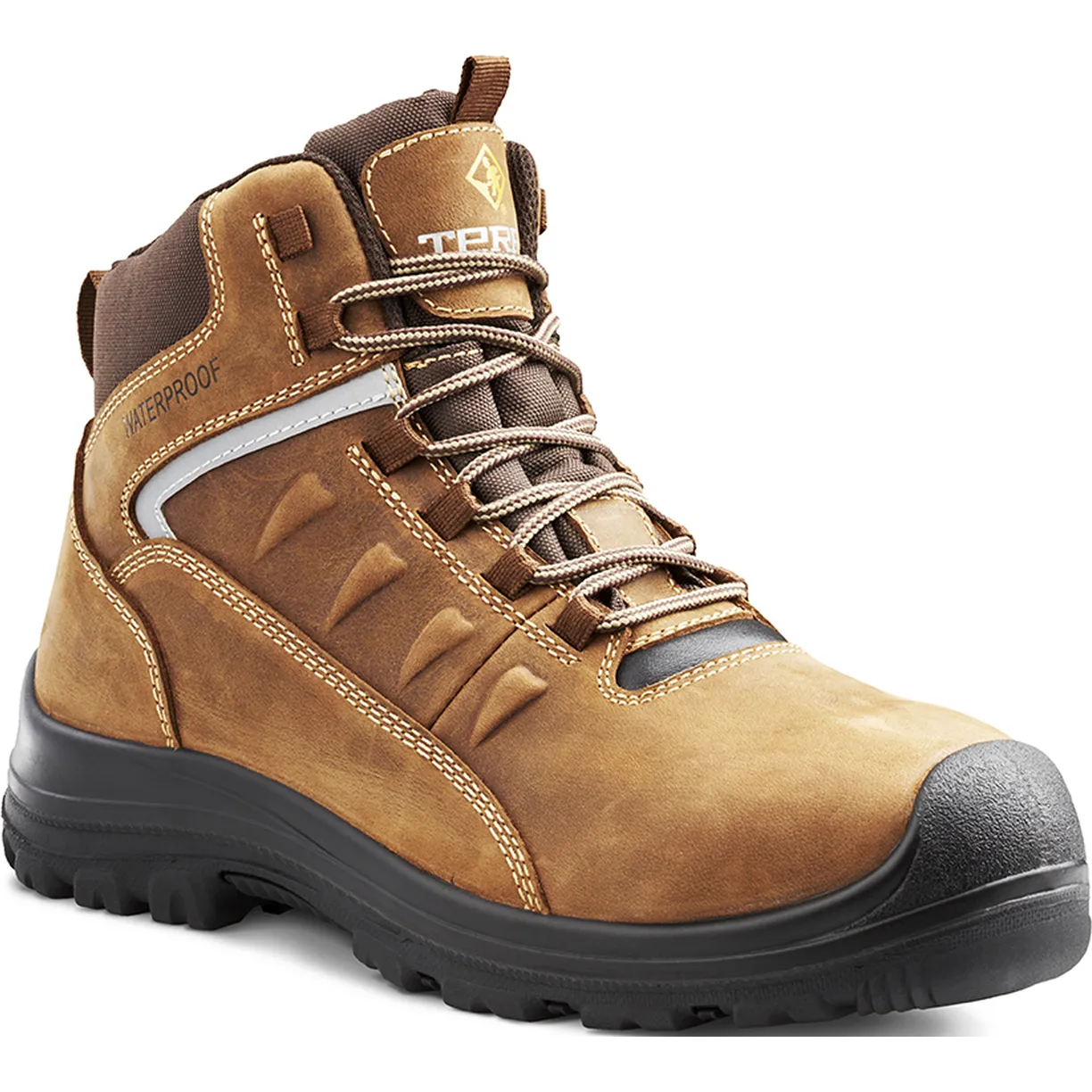 Terra Men's Findlay 6" Soft Toe WP Work Boot -Brown- 4NS7BN